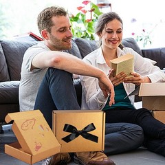 ​​​5x4x1 inch Small Boxes 50 Pack, Brown Kraft Corrugated Cardboard Mailer Bo…