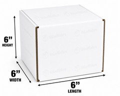 100 – 6x6x6 White Corrugated Shipping Packing Box Boxes Mailers
