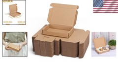 Bulk 50 Pack 6x4x1 Inch Brown Tuck Top Mailer Boxes for Small Business Shipping