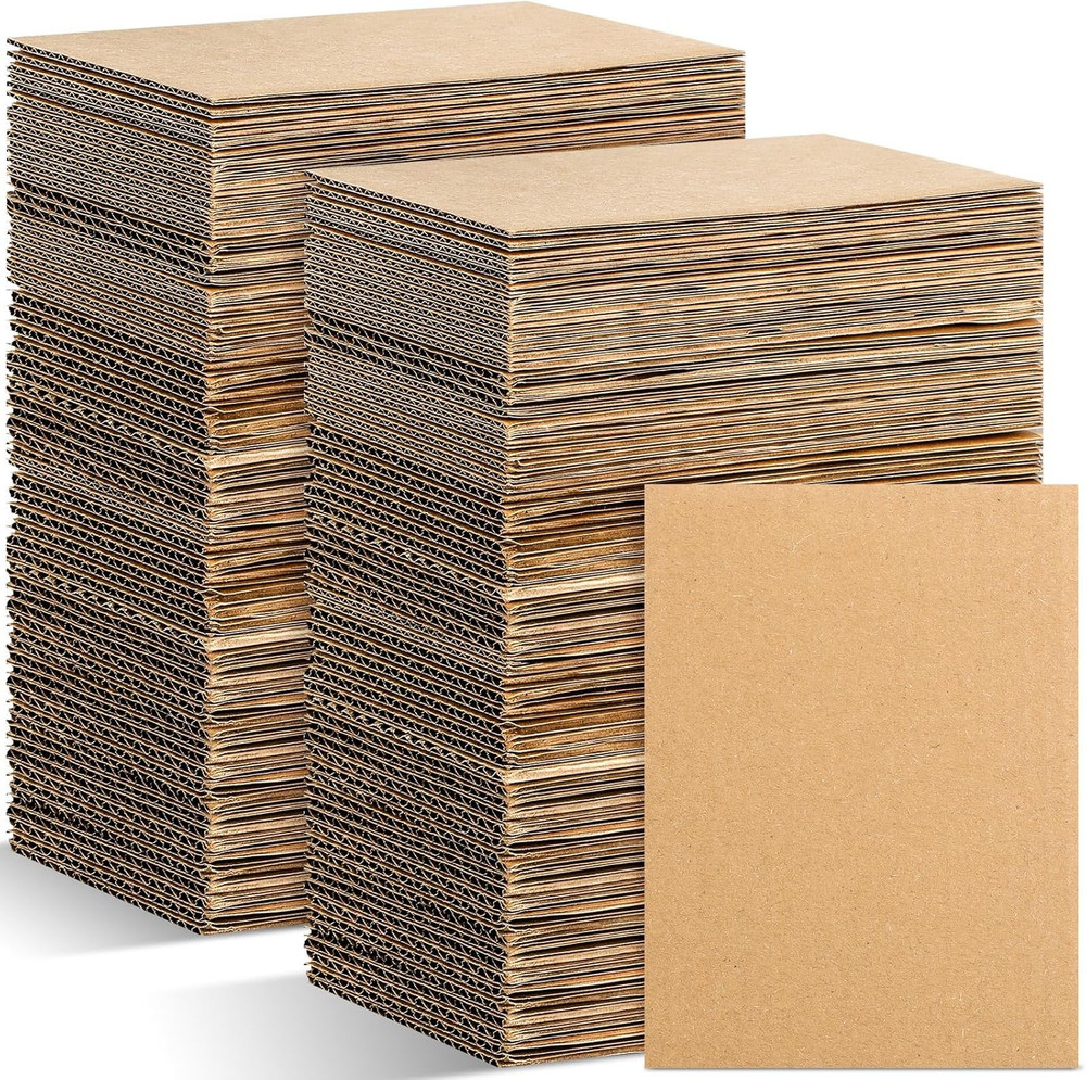50 Pack Corrugated Cardboard Sheets Flat Hard Cardboard Inserts Back to School C