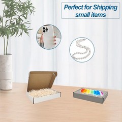 50 Pack 6x4x1” Small Shipping Boxes, Cardboard Corrugated Mailers, White (M6…
