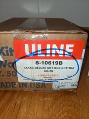 46 U-LINE 4 x 4 x 3″ White Deluxe Gift Box Bottoms S-10619B