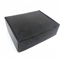 Black Cardboard Shipping Box 10 x 8 x 2.7 Inch Corrugated Packaging Storage B…
