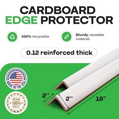 Cardboard Edge Protector 2×2 (18 in) – Pack of 100, Eco-Friendly, Recyclable