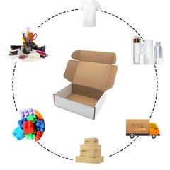 10x7x3 inch Shipping Boxes Set of 25,White Corrugated Cardboard Box for Mailing