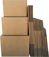 30 Brown cartoon Cardboard Moving Boxes in Small, Medium and Large Sizes
