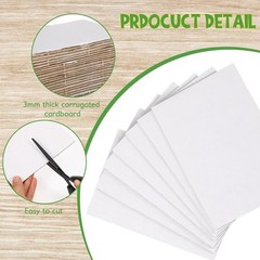 50 Pack Corrugated Cardboard Sheets Flat Hard Cardboard Inserts Back to Schoo…