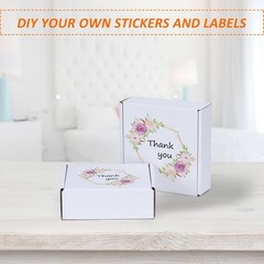Brand New 6x6x2 Inches Shipping Boxes Set of 25 White Cardboard Literature Ma…