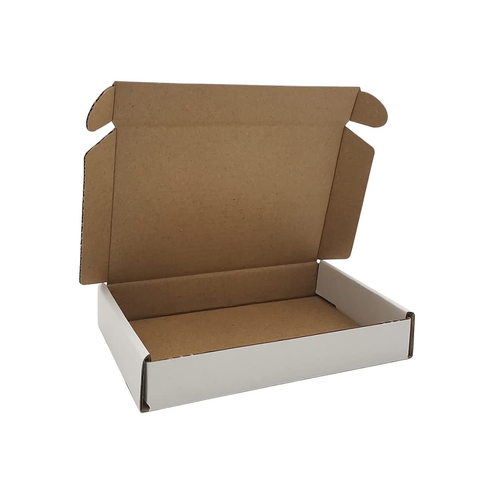 50 Pack 6x4x1” Small Shipping Boxes, Cardboard Corrugated Mailers, White (M6…