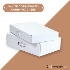 12 1/8 x 9 1/4 x 3″ White Corrugated Carrying Cases ECT-32B 10/Case