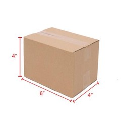 100 Pieces 6x4x4 Cardboard Boxes Mailing Moving Packing Shipping Box Yellow