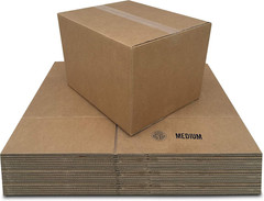 Cardboard Moving Boxes for Packing and Shipping, Medium Size, 18″ X 14″ X 12″, B