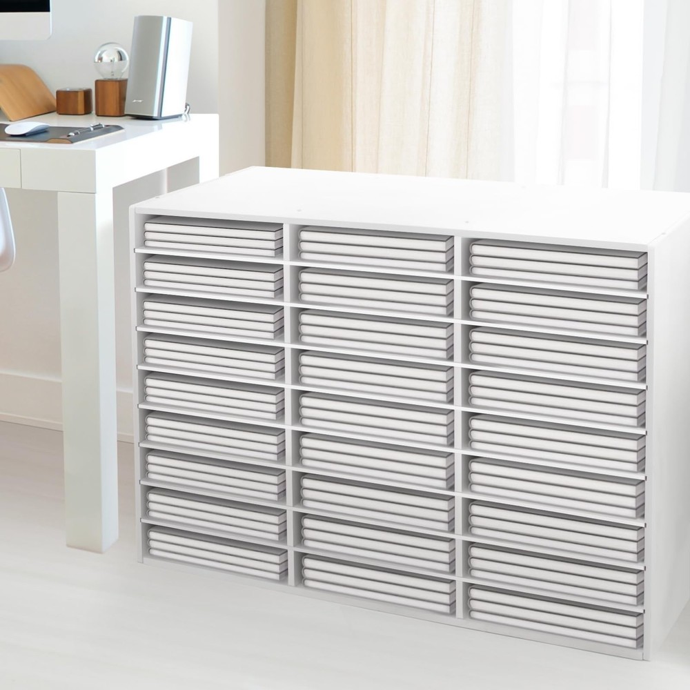 SONGWAY Desk Paper Storage Organizer – Literature Organizer, 27 Compartments …