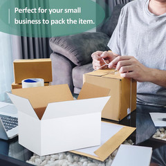 30 Pack Small Shipping Boxes Assorted Sizes, White Corrugated Box Mailers, 9X6X4