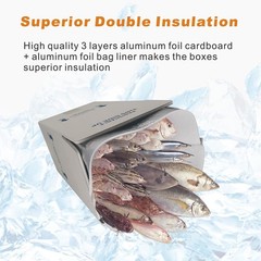 10″x7″x6″ Insulated Shipping Boxes for Frozen Food – 3 Pack Reusable Cooler Box