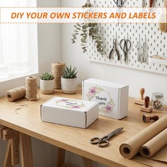 6x4x2 Shipping Boxes Set of 30, White Corrugated Cardboard Mailer Box for Pac…