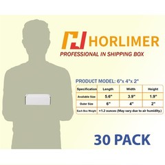 6x4x2 Shipping Boxes Set of 30, White Corrugated Cardboard Mailer Box for Pac…