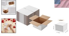 40 White Corrugated Shipping Boxes 7x7x5