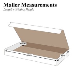 Large White Oyster Literature Mailers 17X11x2.5 Strong Corrugated Box Usa Made