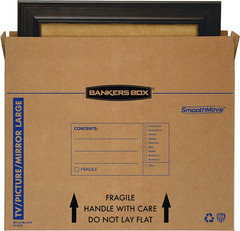 Bankers Box Large TV Mirror Moving Boxes 4 Pack 48x33x4 Set 4