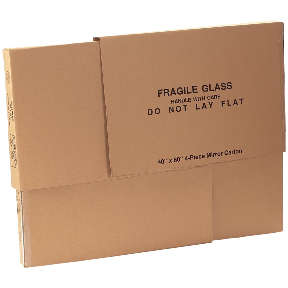 AVIDITI Large Mirror Box 40L x 3.5W x 60H (1-Pack), Cardboard Boxes Perfect for
