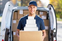 25 Pack Easy Assembly 9x6x2 Corrugated Shipping Boxes with Thank You Stickers