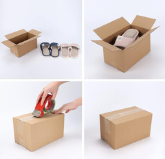 40 cajas cartón corrugado 10x6x6 para envío embalaje negocio