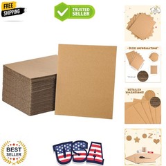 50 Pack Corrugated Cardboard Sheets Flat Hard Cardboard Inserts Back to Schoo…