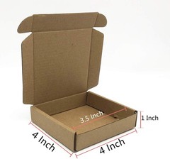Small Cardboard Mailers 4 x 4 x 1 Inch Corrugated Packaging Storage Boxes 50 …