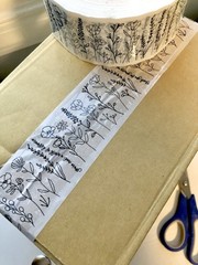 Mailed It Designer Black and White Floral© Small Business Packing Tape – Pr