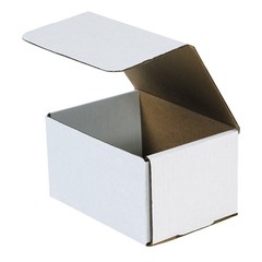 White Corrugated Cardboard Mailing Boxes, 6 1/2 x 4 7/8 x 3 3/4 Inches, Pack …