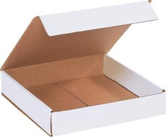 50 12″ x 9″ x 3″ White Corrugated Mailers Die Cut Tuck Flap Boxes Free Shipping