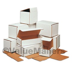 100 – 7 1/8 x 5 x 3 White Corrugated Shipping Mailer Packing Box Boxes