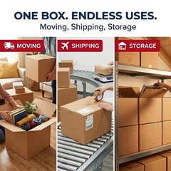 Moving Boxes Medium 18″L x 14″W x 12″H 10-Pack | Corrugated Cardboard Box for…
