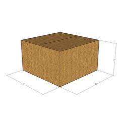 5 12x12x7 Kraft Brown Corrugated Shipping Boxes 32 ECT Single-Wall New