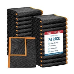 Simpli-Magic Heavy Duty Padded Moving Blankets 72″ x 40″ – 24 Pack –