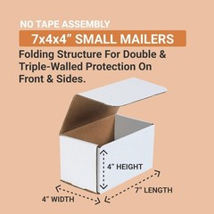 Brand New Small Shipping Box 7x4x4 White