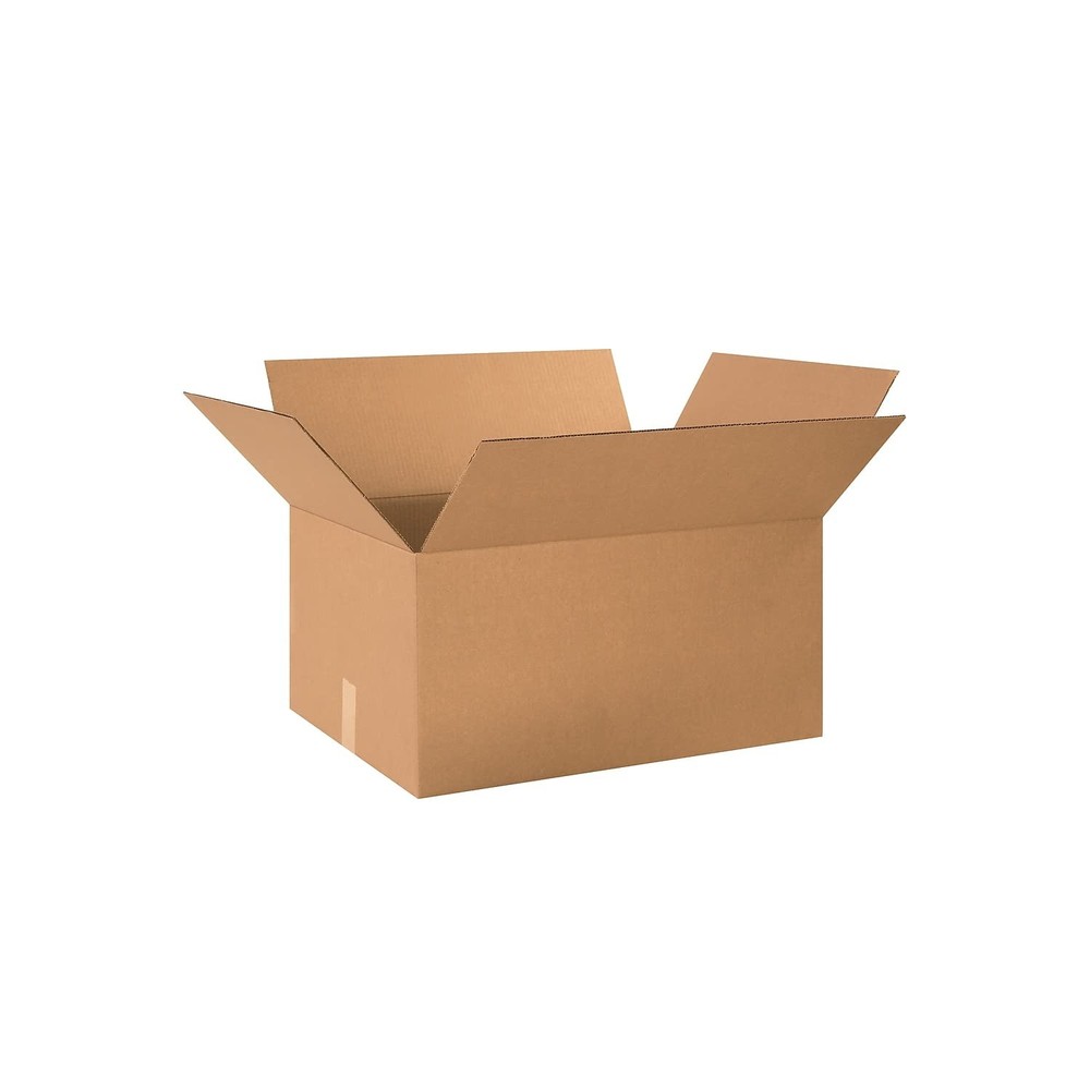 Box USA 241812 Corrugated Cardboard Box 24″ L x 18″ W x 12″ H, Kraft, for Shippi