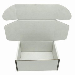 White Corrugated Shipping Boxes 6x6x2 Inch 5 Pack Cardboard Storage Packaging