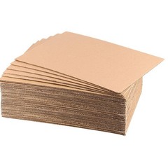 JAPCHET 60 PCS 9 x 12 Inches Corrugated Cardboard Sheets, Flat Cardboard Shee…
