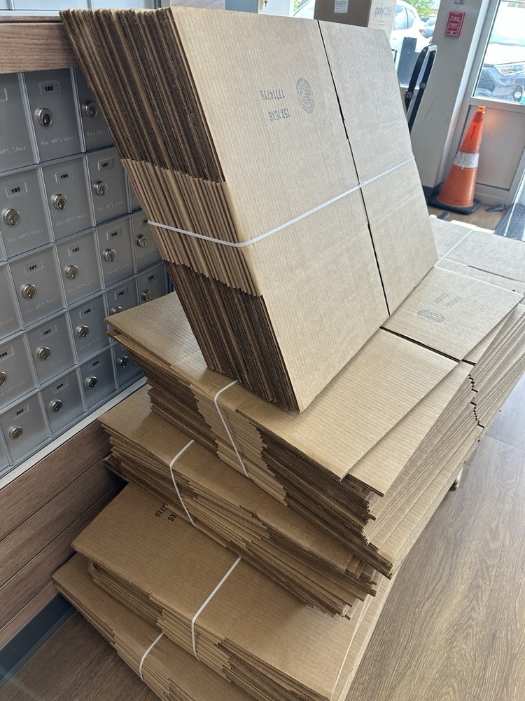 25 ~ 15X15X6″ 32lb Corrugated Kraft Cardboard Cartons Shipping Packing Boxes