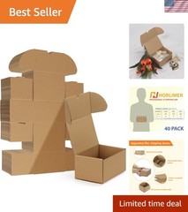 Set of 40 Recyclable 6x4x3 Shipping Boxes – Sturdy Cardboard for Small Business
