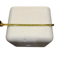 Insulated Styrofoam Shipping Cooler Inner ~8x8x10 Secure Fitted Lid Rounded