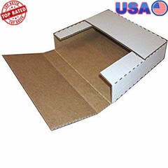 100 LP Record Mailers Cardboard Shipping Boxes Multi-Depth Holds 1-4 Albums New