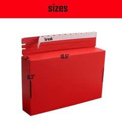 Red Hard Corrugated Cardboard Shipping Boxes Gift Wrap Box 10.5×6.3×2 Inch