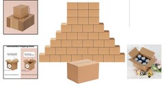 Eco-Friendly 40 Pack Shipping Boxes 8x6x6 – Durable & Lightweight Cardboard