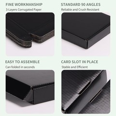 Attractive 30 Pack Black Cardboard Shipping Boxes – Perfect for Small Businesses