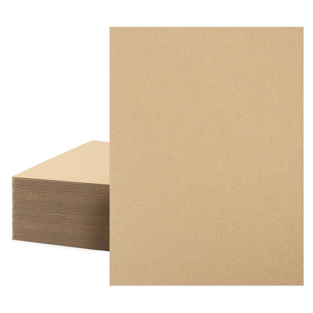 50 Pack 9×12 Inch Corrugated Cardboard Sheets Flat Inserts for Packing DIY