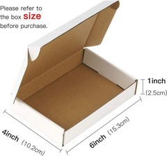 RUSPEPA 6x4x1 Corrugated Box Mailers 50 Pack