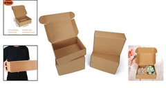 Lightweight Cardboard Mailer Boxes 6 Pack – 12x9x4 Inches for Easy Closure